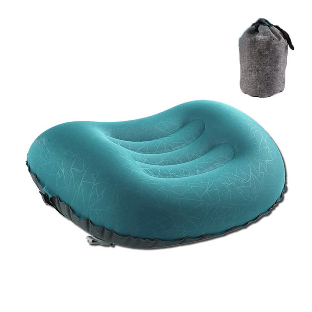 (image for) IPRee Ultralight Portable Inflatable Camping Travel Pillow Compact Ergonomic Inflating Pillows for Neck Lumbar Support Camp Hiking Equipment